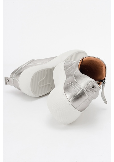 Luvishoes Allıe Platin Hakiki Deri Kadın Sneakers Platin