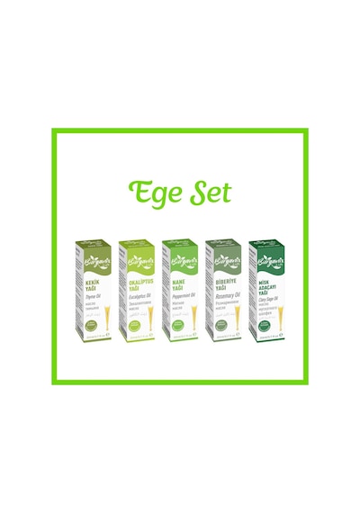 Ege Yağları Seti Kekik,okaliptus,nane,biberiye,misk Adaçayı 20 Ml Damlalıklı 5'li Set