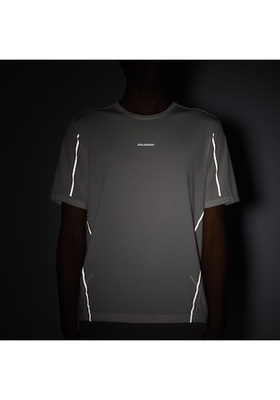 Salomon Shakeout Core Erkek Koşu Tişört Whisper White Lc2660400 Krem