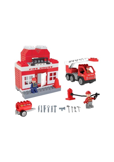 03 610 Double Blocks İtfaiye Seti -pilsan Oyuncak