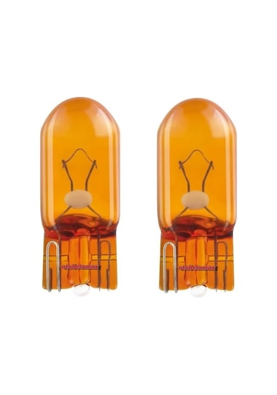 İKİ ADET NARVA WY5W 12V. T10 5W DİPSİZ SARI AMPUL 17169