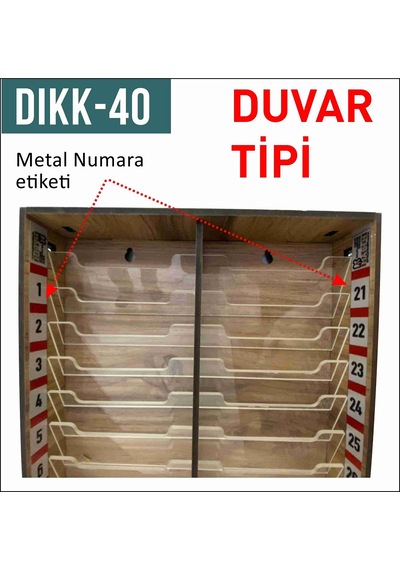 Dıkk-40 Maben Duvar Tipi Ziyaretçi Kart Kutusu 40 1 Adet