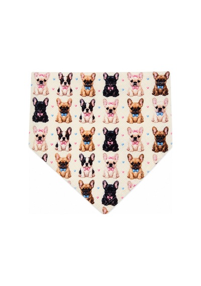 Sade French Bulldog Desenli Fular