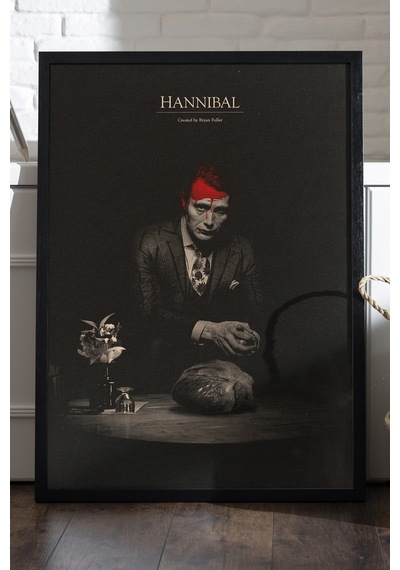 Hannibal Siyah Ahşap Çerçeveli Poster, Film Duvar Tablosu