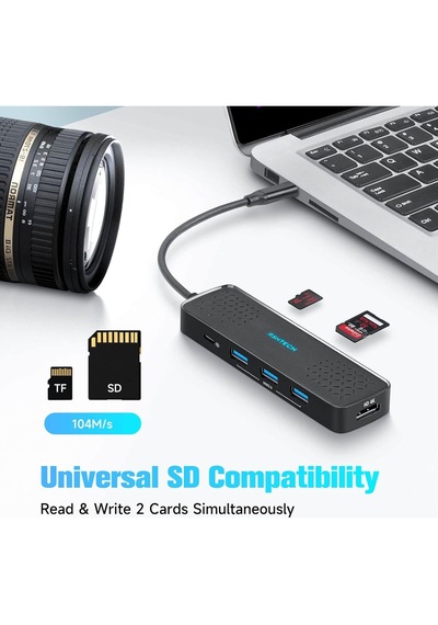 Apple Uyumlu MacBook iPad Alüminyum 7 In 1 Type C 3.1 Hub 4k 60hz Hdmı Usb 3.0pd 100w Sd/tf