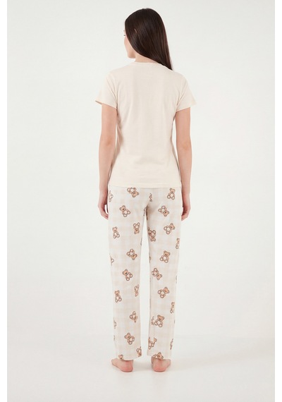 Lela Bayan Pijama Takımı 65790784 Ekru