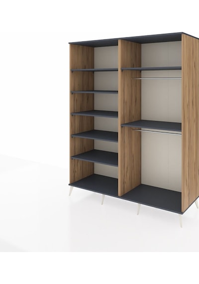 Kronos Gardrop 7 Raflı 2 Askılı 176x59x221 Çam-antrasit Antrasit Kronos Gardrop 7 Raflı 2 Askılı 176x59x221 Çam-antrasit Antrasit