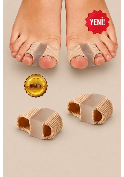 Ayak Baş Parmak Eğriliği Düzeltici Silikon Makaralı Bunyon Halluks Valgus Baş Parmak Koruyucu Silikon 2 Adet Kırmed