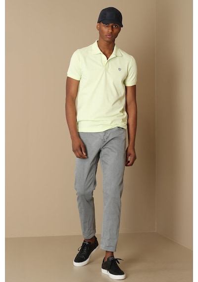 Lufian Erkek Laon Spor Polo Yaka T-Shirt 627111040091 Açık Sarı