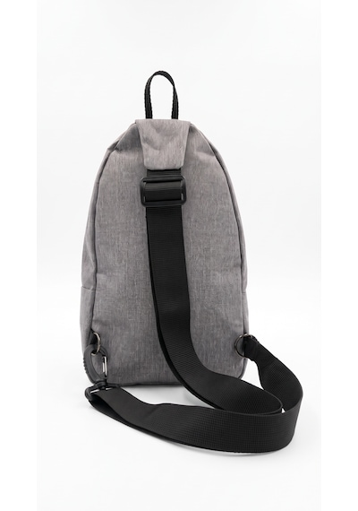 Esvelans Unisex Çok Bölmeli Çapraz Ayarlanabilir Askılı Göğüs Omuz Çantası Gri