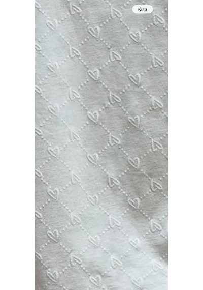Divinus Kabartma Kalp Baskılı 5'li Pijama Takımı Beyaz