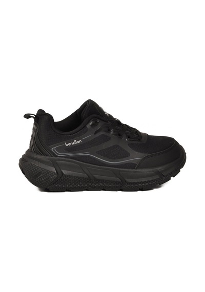 United Colors Of Benetton Siyah Fileli Hafif Esnek Hafızalı Taban Unisex Spor Ayakkabı Bnı-11500 G