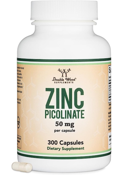 Double Wood Zinc Picolinate Çinko Immune Support 50mg 300 Caps Aromasız