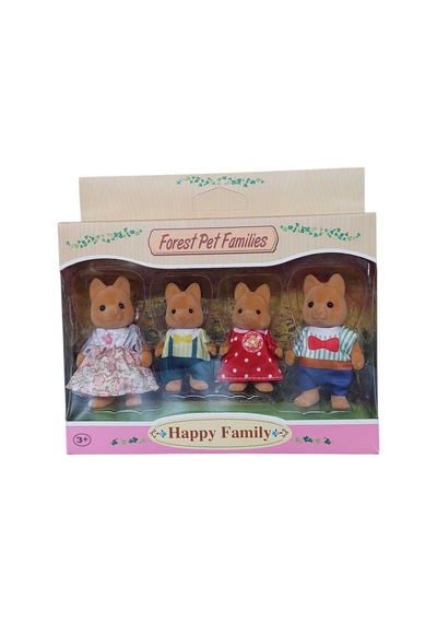 Happy Family Tilki Ailesi 4'lü Figür Seti