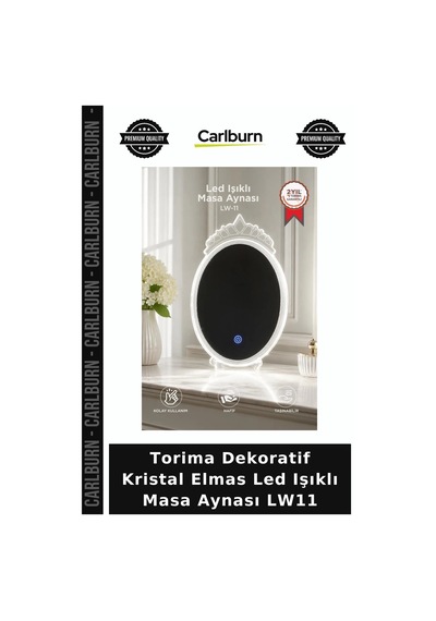 Özel Seri Torima Dekoratif Kristal Elmas Led Işıklı Masa Aynası Lw11 Makyaj Özel Gün Güzellik Diğer