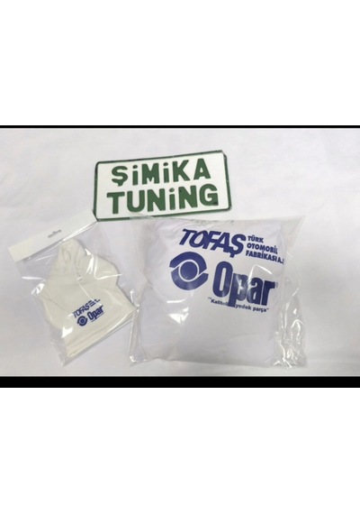 Tofaş Beyaz Opar Ön Arka Kılıf 4 Parça Arka Logolu Vites Polar li 1 Takım
