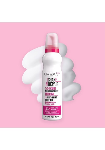 Lexroo Shake N Repair 7/24 Kabaran Ve Bukleli Saçlara Özel Saç Bakım Köpüğü, 150 Mililitre, Vegan