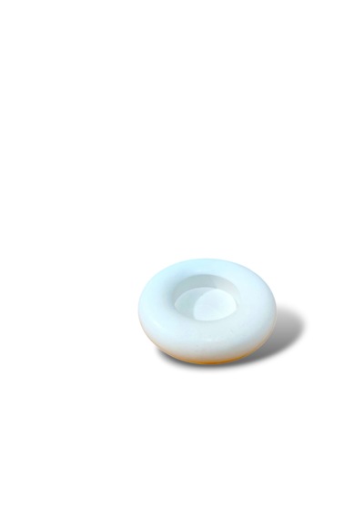 El Yapımı Minimal Tealight Mumluktaş Tozu Dekoratif Mumluk Modern Ev Dekoru Beyaz