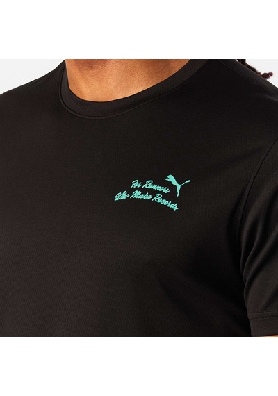 Puma Graphics Erkek Siyah Koşu T-shirt 52656401 1624008 SIYAH