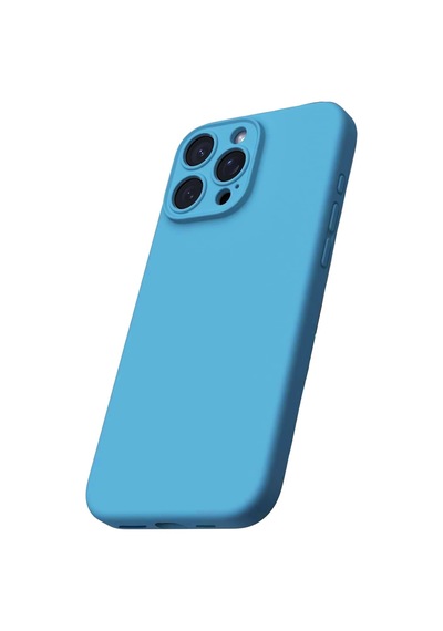 Apple Uyumlu iPhone 16 Pro Kılıf Kamera Korumalı Lansman Silikon Kapak Mavi