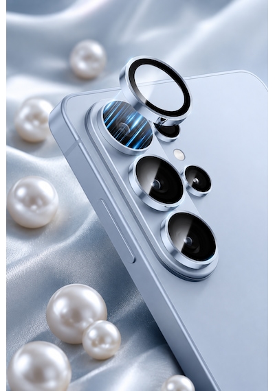 Samsung Galaxy S26 Ultra Uyumlu Kamera Lens Koruyucu Gök Mavisi