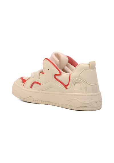 United Colors Of Benetton Bej-kırmızı Kadın Sneaker Benetton Bnı-10100 Z Bej-kırmızı Bej - Kırmızı