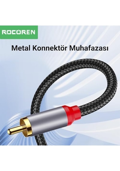 3.5mm Aux To Rca Hi-fi Ses Kablosu 5 Metre