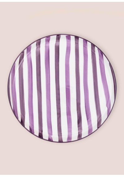 The Mia Joy Servis Tabağı Mor 30 Cm Çok Renkli