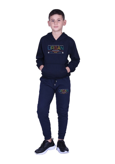 Fyk Kids 3'lü Baskı Detaylı Kapüşonlu Erkek Çocuk Eşofman Takımı Çok Renkli