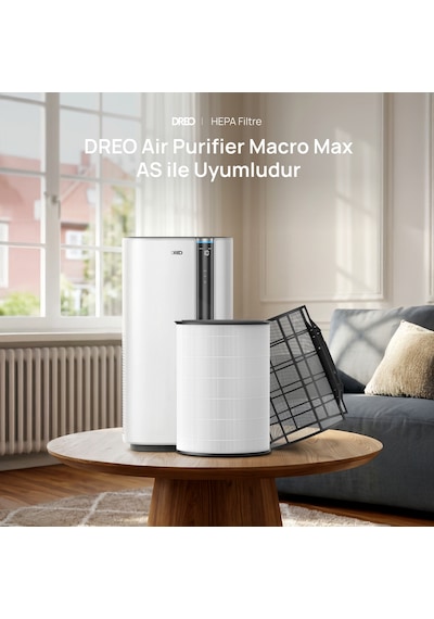 Air Purifier Macro Max S  True Hepa Yedek Filtre Beyaz