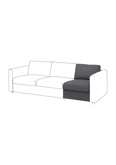 Ikea Gri Modern Kanepe - Tekli Koltuk Ünitesi Kılıfı