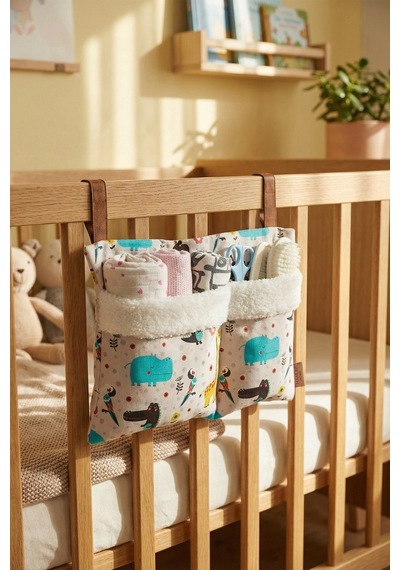 Pratik Askılı Organizer Bebek Arabası Beşik Kenar Fluffy Organizer Animal