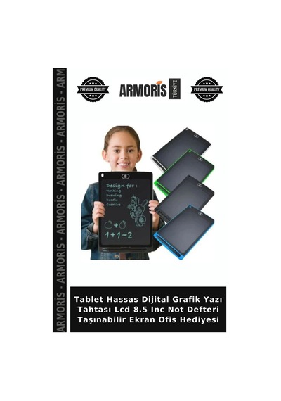 Tablet Hassas Dijital Grafik Yazı Tahtası Lcd 8.5 Inc Not Defteri Taşınabilir Ekran Ofis Hediyesi Çok Renkli
