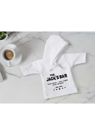 Bk Gift Kişiye Özel Mini Beyaz İçki Şişesi Tişörtü , Ev Bar Dekoru, Viski, Şarap, Votka, Rakı Şişesi Tişörtü, Ev Barı-3