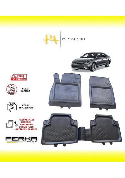 Volkswagen Passat B8 2015-2019 Uyarlanabilir Universal Havuzlu Paspas