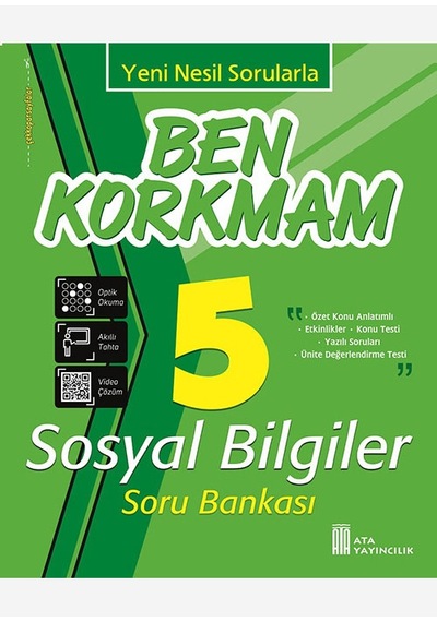 Ata Yayıncılık 5. Sınıf Ben Korkmam Sosyal Bilgiler Soru Bankas