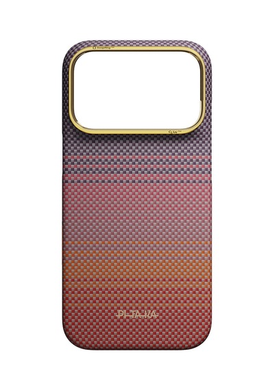 Apple Uyumlu Apple iPhone 18 Pro Kılıf M-safe Özellikli Aramid Fiber Sunset 2.0 California Dream Kapak Kırmızı-mor Kırmızı - Mor