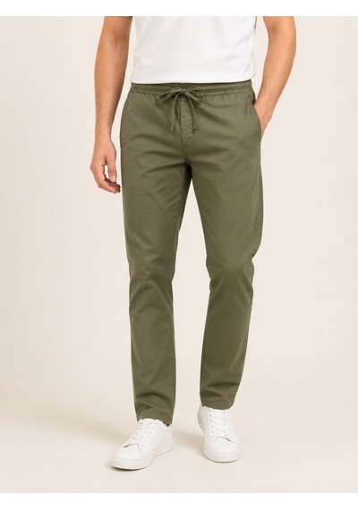 76078-73262 Erkek Beli Kordonlu Gabardin Pantolon 76078-73262 Haki