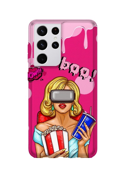Samsung Galaxy S21 Ultra Uyumlu Baskılı Şeffaf Telefon Kılıfı Koleksiyon: Queenmode Femme 3