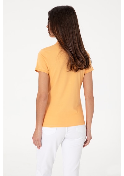 U.S. Polo Assn. Kadın Turuncu Basic Polo Yaka Tişört 50300896-VR202