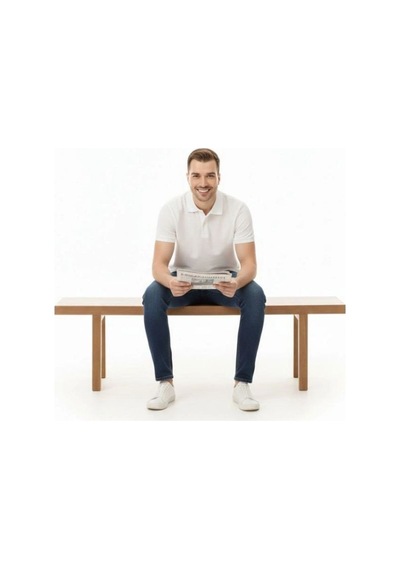 Erkek Polo Yaka Düğmeli Pike Kumaş Tişört Regular Fit Kısa Kol T-shirt - Beyaz