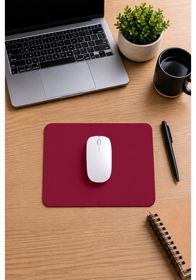 Bordo Renkli Ergonomik Mouse Pad Kaymaz Yüzey İle Ev Ve Ofis Kullanımı Fare Altlığı Mousepad