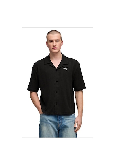 Puma Wardrobe Ess Shirt Erkek Günlük Gömlek 63436301 Siyah