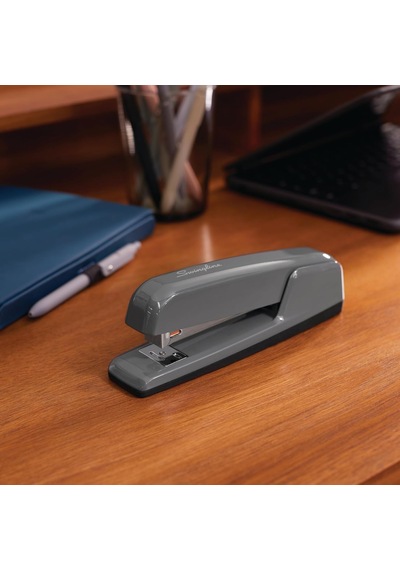 Pack Of 1, 08 Steel Grey - 747 Business Full Strip Desk Stapler, 20-sheet Capacity, Steel Gray 124-Pembe