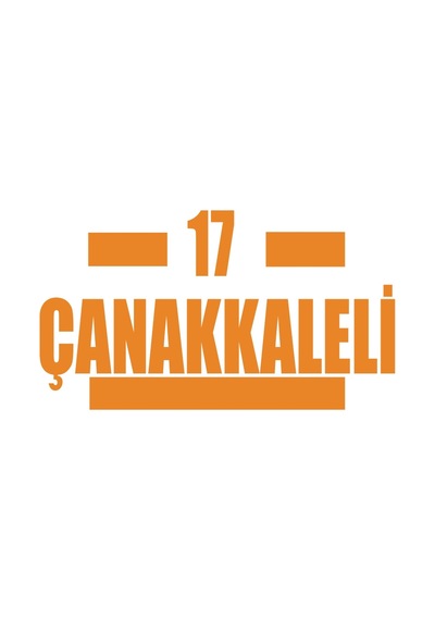 17 Çanakkaleli Araba Sticker 17x17 Cm Turuncu