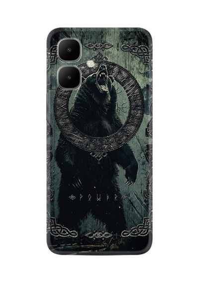 Infinix Smart 10 Kılıf Boutique Baskılı Resimli Power Bear Pcode -007