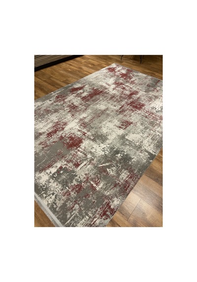 Begonvil Bv03b Bordo-gri-krem Halı Çok Renkli