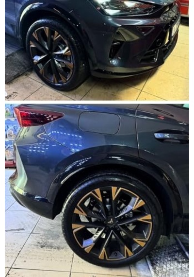 Makyajlı Cupra Formentor Vz Jant Kaplama Sticker Set 19 Inç Artıc Jant İle Uyumlu Abanoz
