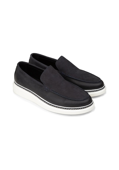 Deery Erkek Hakiki Nubuk Lacivert Loafer Ayakkabı - Ek111mlcvc01 Lacivert