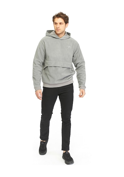 Raru Erkek Kapüşonlu Polar Sweatshirt Dıves Gri